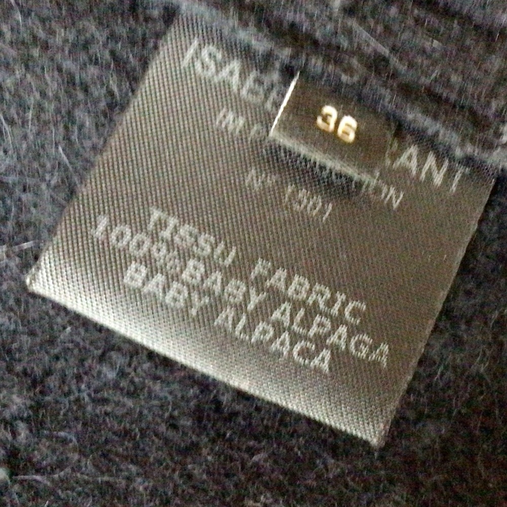 ISABEL MARANT FELICIA DRAPED TEXTURED ALPACA VEST SET - Picture 8 of 8
